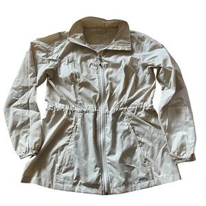 Eddie Bauer windbreaker jacket. Full zip. Women's Cream Medium